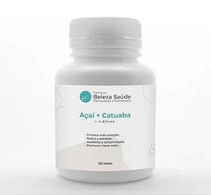 Açaí + Catuaba + 4 Ativos - Energético e Revigorante - 120 doses