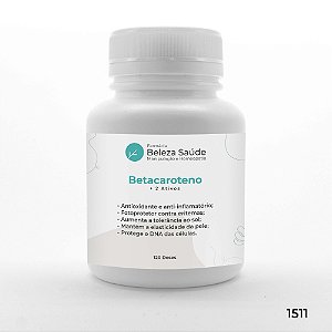 Betacaroteno + 2 Ativos - Pele Protegida e Bronzeada - 120 doses