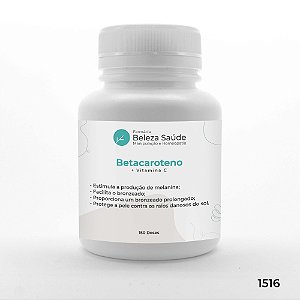 Betacaroteno + Vitamina C - Pílula do Bronzeamento - 150 doses