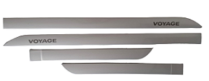Jogo Friso Lateral Porta Voyage Prata Sirius Vw Sv00a8108