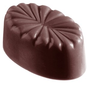 CW2248 - Fôrma de policarbonato para chocolate modelo bombom oval (10g / 32 cavidades)