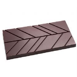 POP1327 - Fôrma de policarbonato para chocolate - Tablete com riscos