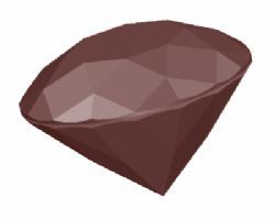 CF0609 - Fôrma de policarbonato para bombom - Diamante grande