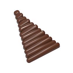 CW12178 - Fôrma de policarbonato modelo Árvore de Natal tablete (120g -17,4 x 11,4 x1,2cm)