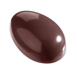 CW1317 - Fôrma de policarbonato para chocolate modelo Ovo de Páscoa liso - 4,3cm