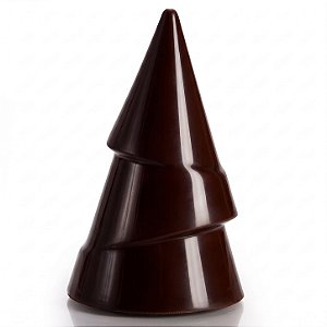 21MA3009 - Fôrma de policarbonato para chocolate modelo Treesmas (Árvore de Natal) - 12cm / 45g cavidade / 4 cavidades