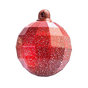 20SF005 - Fôrma de plástico rígido termoformado modelo bola de Natal facetada (2 fôrmas) - 6cm de diâmetro | 6 cavidades