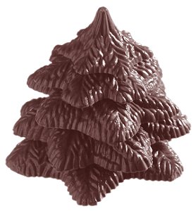 CW1139 - Fôrma de policarbonato para chocolate modelo árvore de natal - CW1139