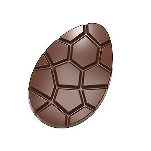 CW12028 - Fôrma de policarbonato para chocolate modelo ovo plano (100g)