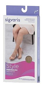 MEIA SIGVARIS AUDACE 7/8 15-20MMHG PONTEIRA ABERTA BEGE