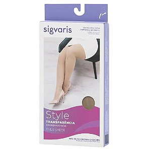 MEIA SIGVARIS EVEER SHEER  MEIA CALÇA 20-30MMHG PONTEIRA ABERTA BEGE
