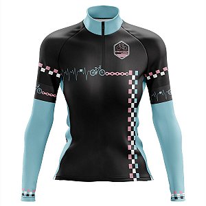 Camisa Ciclismo Mountain Bike Feminina Pro Tour Racing Manga Longa