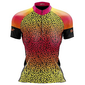 Camisa Ciclismo Mountain Bike Feminina Onça Dry Fit Proteção UV+50