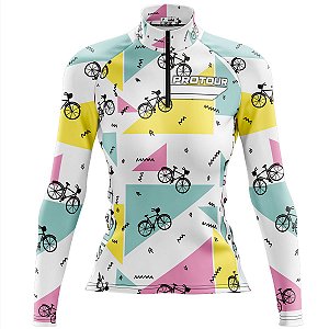 Camisa Ciclismo MTB Feminina Pro Tour Triângulos MODELO 84
