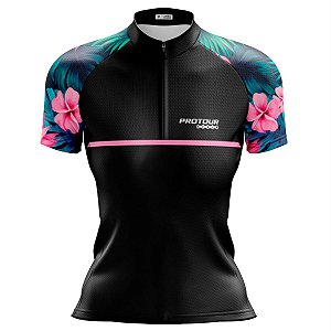 Camisa Ciclismo Mountain Bike Feminina Pro Tour Flores