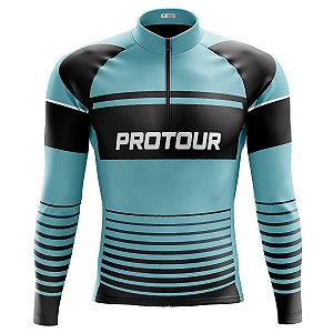 Camisa Ciclista Manga Longa Masculina Pro Tour Stellar Dry Fit Proteção UV+50