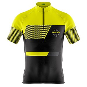 Camisa Ciclismo Masculina Mountain Bike Pro Tour Yellow Proteção UV+50