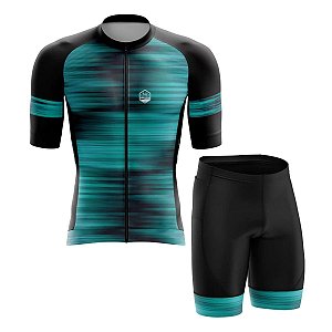 Conjunto Ciclismo Masculino Smart Pro Tour Strass Azul forro em espuma