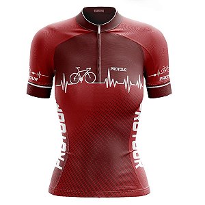 Camisa Ciclismo Feminina Pro Tour Batimentos Dry Fit Proteção UV+50