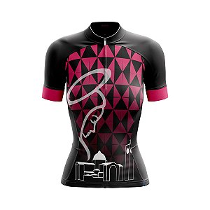 Camisa Ciclismo Feminina Santa Rosa Smart Manga Curta Dry Fit Proteção UV+50