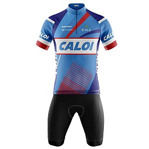 Conjunto Masculino Ciclismo Bermuda e Camisa Caloi Forro em Espuma