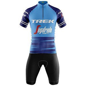 Conjunto Ciclismo Mountain Bike Bermuda e Camisa Trek Segafredo