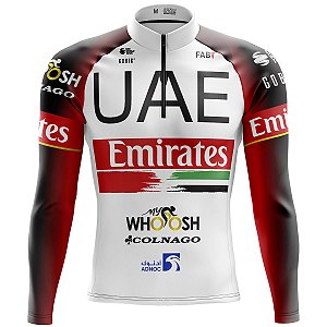 Camisa Ciclismo Mountain Bike Manga Longa UAE Emirates