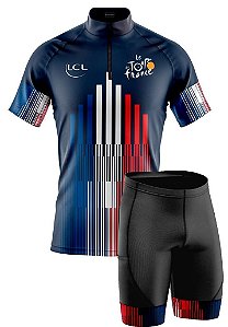 Conjunto Ciclismo Mountain Bike Bermuda Camisa Masculina Le Tour de France