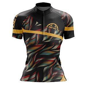 Camisa Ciclismo Mountain Bike Feminina Engrenagem Proteção UV+50