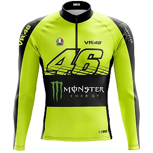 Camisa Ciclismo Masculina Manga Longa VR Flúor Proteção UV+50