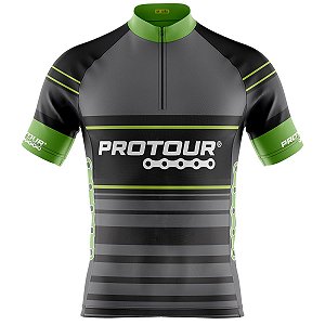 Camisa Ciclismo Mountain Bike Pro Tour Silver Com Bolsos UV 50+