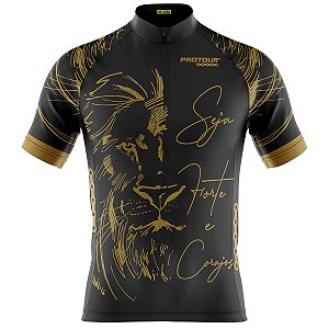 Camisa Ciclismo Mountain Bike Pro Tour Leão Dourado Com Bolsos UV 50+