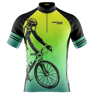 Camisa Ciclismo Manga Curta Masculina Bike Degrade Proteção UV+50