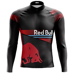 Camisa Ciclismo Masculina Manga Longa Red Bull Uv+50