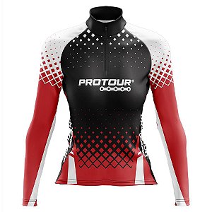 Camisa Ciclismo Feminina Manga Longa Pro Tour Degrade