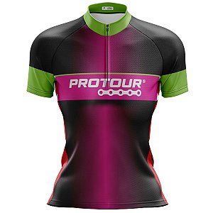 Camisa Ciclismo Feminina Manga Curta Mtb Pro Tour Melancia Proteção Uv+50