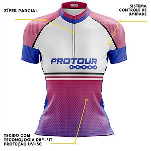 Camiseta Ciclista Philip Dilis - Proteção Sola uv50+ Tecido Dry