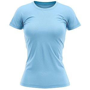Camisa Casual Feminina Basic Azul Claro