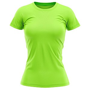 Camisa Casual Feminina Basic Verde Limão