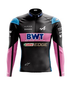 Camisa Ciclismo Masculina Manga Longa BWT F1 2023 com bolsos UV 50+