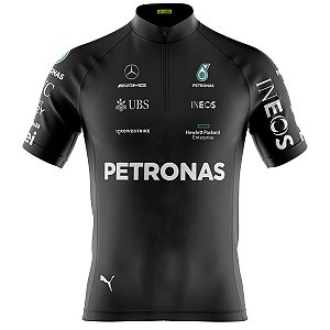 Camisa Ciclismo Masculina Manga Curta Petronas Black F1 2023