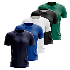 Kit com 5 Camisas Casuais Coloridas Masculinas