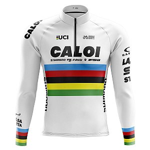 Camisa Ciclismo Masculina Caloi Avancini Campeão Mundial Com Bolsos Uv 50+