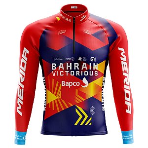 Camisa Ciclismo Masculina Manga Longa Pro Tour Bahrain