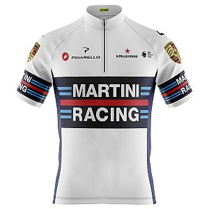 Camisa Ciclismo Masculina Pro Tour Martini Com Bolsos UV 50+