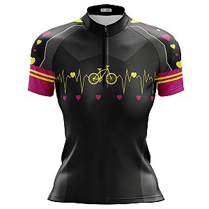 Camisa Ciclismo Mountain Bike Feminina Pro Tour Bike Coração