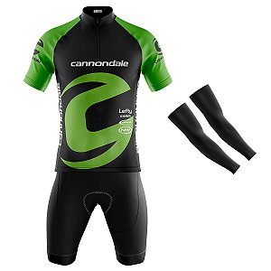 Conjunto Ciclismo Mountain Bike Bermuda e Camisa Cannondale Avancini Forro em espuma