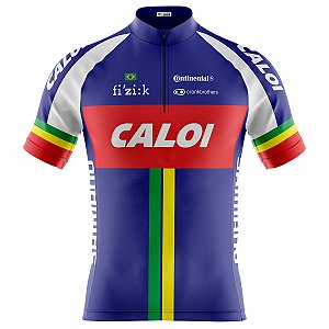 Camisa Ciclismo Mountain Bike Caloi Team Dry Fit Proteção UV+50