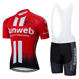 Conjunto Ciclismo Bretelle e Camisa Sunweb 2019