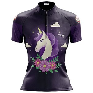 Camisa Ciclismo Mountain bike manga curta Pro Tour Unicórnio Dry Fit Proteção UV+50